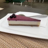 Raw blueberry cake  at Vegan Loving Hut Neubau in Vienna