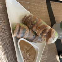 spring rolls  at Vegan Loving Hut Neubau in Vienna