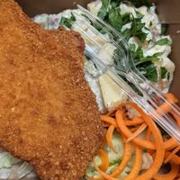 Weiner schnitzel at Vegan Loving Hut Neubau in Vienna