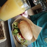 Chix burger at Vegan Loving Hut Neubau in Vienna