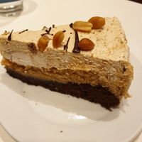Chocolate and peanut cake at Vegan Loving Hut Neubau in Vienna