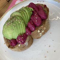 Avocado tost  at Brunch Republic in Venice