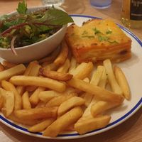 Vegan pumpkin parmigiana at Seabreeze Hotel in Nelson Bay