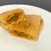 nopales tamale (plated at home) at Cafetal Quilombo in Seattle