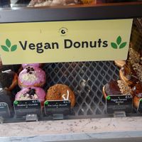 Range of vegan donuts at The Rolling Donut - O'Connell St Kiosk in Dublin