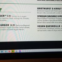 Vegan menu, there's other modifications they can make as well! at Brewligans in Trenton