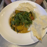 Chickpea saffron curry  at Dundee's in Cairns