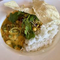 Chickpea saffron curry at Dundee's in Cairns