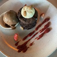 Vegan chocolate cake at Dundee's in Cairns