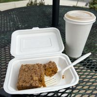 Chaider and pumpkin coffee cake  at Brewing Good Coffee Company in Savage