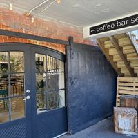 Outside their seating area at Brewing Good Coffee Company in Savage