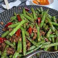 Stir fried beans with impossible  #Veganuary at Madame Fu in Hong Kong Island