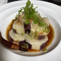 Garlic eggplant (worst dish) #Veganuary at Madame Fu in Hong Kong Island