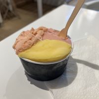 Medium size with 3 different fruit flavors   at Gelataio in San Carlos