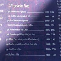 Menu (as of April 2023)  at Khmer Food Café - Food Stall in Kampot