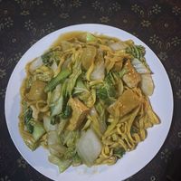 Fried noodles with tofu  at Khmer Food Café - Food Stall in Kampot