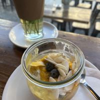 Chia pudding and mint teaa  at What do you fancy love? - Linienstraße in Berlin