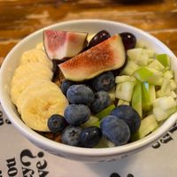 Muesli with soy yogurt and fruit at What do you fancy love? - Linienstraße in Berlin