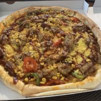 vegan bbq "chicken"  at Urban Pizza in Vienna