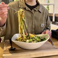 Vegan peanut zoodles  at Kulturschranne in Dachau