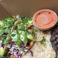 Karma tacos  at Bliss Cafe in San Luis Obispo