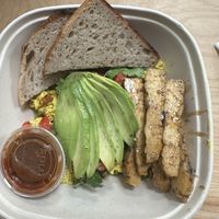 Cheesy scramble with house made sourdoughh  at Bliss Cafe in San Luis Obispo