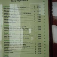 Menu, first part at Anacardos in Cartagena