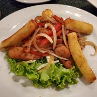 Vegan Sausage & Potato Appetizer at Anacardos in Cartagena