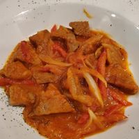 Spicy Seitan Entree at Anacardos in Cartagena