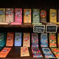 Vegan chocolate bars at The Maytree in Edinburgh