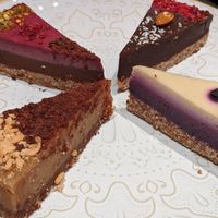 Raw vegan cakes  at Patisserie Valerie in Edinburgh
