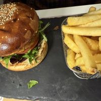 Vegan burger   at Terra Madre in Nice
