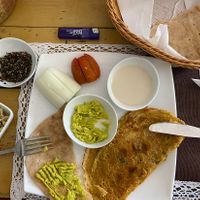 Amazing vegan breakfast! The vegan omelet was one of the best I ever had.  at Island Sisters in Weligama