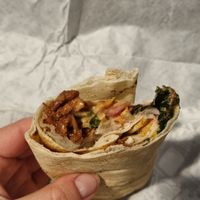 Vegan wrap with soy and sauce at Narvesen in Tromsoe