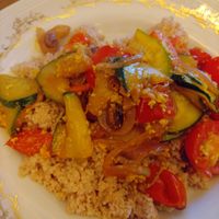 Cous cous di farro con verdure e tempeh at Meublè Adriana in Sirmione