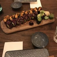 Cheesy tuna and shrimp at Vegan Sushi Bar - Kinkerstraat in Amsterdam