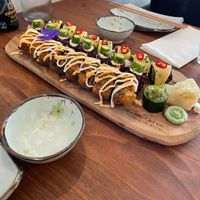 the california roll, the mighty mushroom and the spicy mango. all of them were amazing.  at Vegan Sushi Bar - Kinkerstraat in Amsterdam