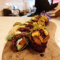 Tuna cream cheese & chicken teriyaki at Vegan Sushi Bar - Kinkerstraat in Amsterdam