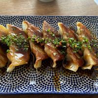 Gyoza: good, but used to be even better with a creamy sauce on top. at Vegan Sushi Bar - Kinkerstraat in Amsterdam