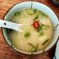 Miso soup at Vegan Sushi Bar - Kinkerstraat in Amsterdam