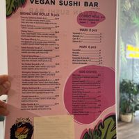 Menu  at Vegan Sushi Bar - Kinkerstraat in Amsterdam