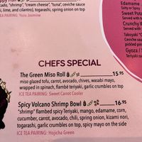 Menue  at Vegan Sushi Bar - Kinkerstraat in Amsterdam