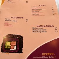 Menue  at Vegan Sushi Bar - Kinkerstraat in Amsterdam