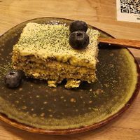 Matcha tiramisu at Vegan Sushi Bar - Kinkerstraat in Amsterdam