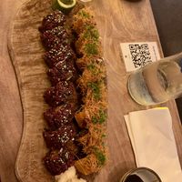 Creamy tuna and flambé salmon   at Vegan Sushi Bar - Kinkerstraat in Amsterdam