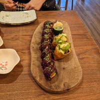 Signature roll & avo-inari at Vegan Sushi Bar - Kinkerstraat in Amsterdam