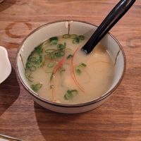 Miso soup at Vegan Sushi Bar - Kinkerstraat in Amsterdam