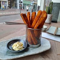Sweet potato tempura at Vegan Sushi Bar - Kinkerstraat in Amsterdam