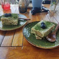 matcha tiramisu 😍 at Vegan Sushi Bar - Kinkerstraat in Amsterdam