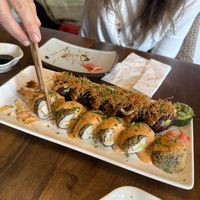 New one with shrimps   at Vegan Sushi Bar in Amsterdam